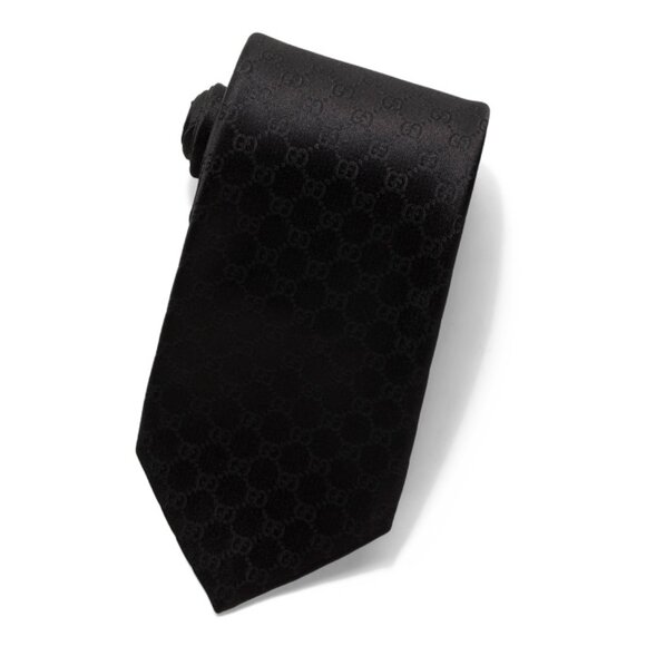 GUCCI Black Men's Made In Italy Designer Silk Tie - Picture 1 of 1